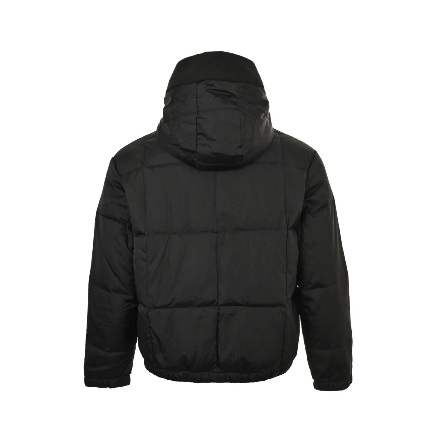 Louis Vuitton/Louis Vuitton embossed leather label fine plaid hooded down jacket